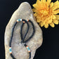Navajo Black Onyx Turquoise Necklace | Sterling Silver | 18" | Authentic Native American Handmade | 10001