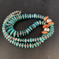 Navajo Natural Turquoise & Spiny Oyster Necklace | Sterling Silver | Authentic Native American | 25" | 13493
