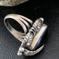 Native American Indian Design Black Onyx Ring | Sterling Silver | Sz 6.5 | 10796
