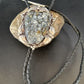 Men's Bolo Tie | White Buffalo Turquoise | Sterling Silver | Navajo | 3" | 14784
