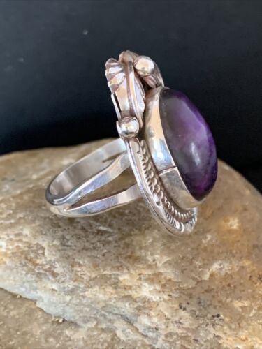 Native American Navajo Sterling Silver Purple Sugilite Ring | Sz 10 | 10444