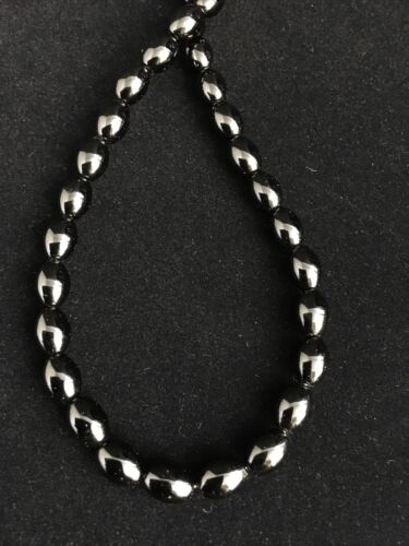 Navajo Black Onyx Necklace | Sterling Silver | 17" | Authentic Native American Handmade | 10030 - Masha USA