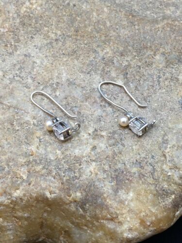 Native American Mother of Pearl Earrings | Navajo Sterling Silver | Authentic Handmade | 8610