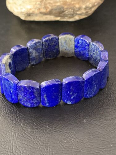 Native American Lapis Bead Bracelet | Stretch | 7.5" Adjustable | 10644