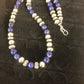 Native American Men's Lapis Necklace | Navajo Sterling Silver | 22" | 8531