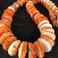 Authentic Native American Navajo Necklace | Orange Spiny Oyster & Turquoise | Sterling Silver | 22"