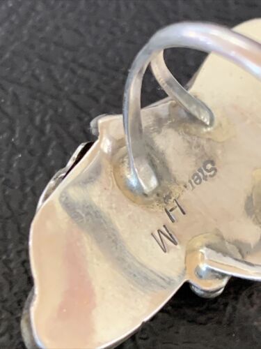 Navajo White Buffalo Turquoise Ring | Sterling Silver | Sz 7 | Authentic Native American Handmade | 12185