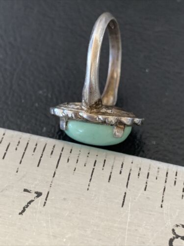 Southwestern Old Pawn Navajo Green Turquoise Ring | Sterling Silver | Sz 6 | 10815