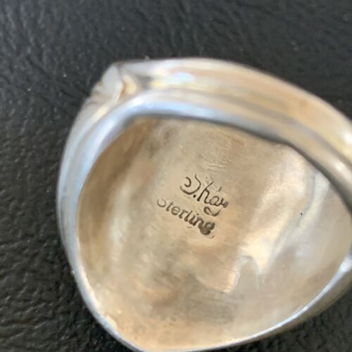 Navajo Blue Kingman Turquoise Ring | Sterling Silver | Sz 8.5 | Authentic Native American Handmade | 11938