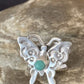 Navajo Blue Turquoise Butterfly Ring | Sterling Silver | Sz Adj 7 | Authentic Native American Handmade | 10676