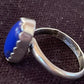 Native American Navajo Navy Blue Lapis Ring | Sterling Silver | Sz 6 | 1128