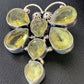 Navajo Dragonfly Pendant | Faceted Green Peridot Cluster | Authentic Native American Sterling Silver | Multi-Stone | 2.25" | 12741