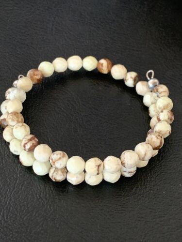 Navajo Wild Horse Turquoise Bead Bracelet | Stainless Steel | Authentic Native American Handmade | 12935