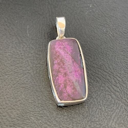 Navajo Purple Sugilite Pendant | Sterling Silver Pearls | 1.50" | Authentic Native American Handmade | 10931