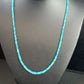 Native American Women's Blue Opal Bead Necklace | Sterling Silver | Authentic Handmade | 20" | 187