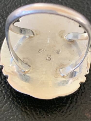 Southwestern Navajo Blue Kingman Turquoise Ring | Sterling Silver | Sz 8 | 12210