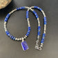 Native American Navajo Blue Lapis Pendant Necklace | Sterling Silver | Authentic Handmade | 11672