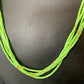 Native American Green Gaspeite Rice Heishi Necklace | 5 Strand | Sterling Silver | 20" | 12928