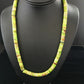 Navajo Green Gaspeite Heishi Necklace | Sterling Silver | 20" | Authentic Native American Handmade | 1734