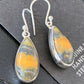 Native American Navajo Bumblebee Jasper Earrings Set | Sterling Silver | Handmade | 1560
