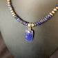 Native American Navajo Blue Lapis Pendant Necklace | Sterling Silver | 12249