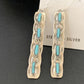 Navajo Turquoise Dangle Earrings | Sterling Silver | 2" Long | Authentic Native American Handmade | 12122