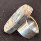 Navajo Men's White Black Cinnabrite Ring | Sterling Silver | Sz 7.5 | Authentic Native American Handmade | 1553