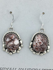 Southwestern Navajo Wild Horse Turquoise Earrings | Sterling Silver | 1" | 1323