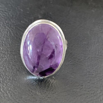 Southwestern Purple Amethyst Ring | Sterling Silver | Sz 8 | 12942
