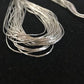 Native American Heishi Tubes Necklace | 30 Strands Liquid Sterling Silver | 23" | 8481