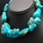 Native American Blue Turquoise Nugget Bead Strand | Free Form | 3152