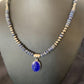 Native American Navajo Blue Lapis Pendant Necklace | Sterling Silver | Authentic Handmade | 12251
