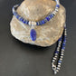 Native American Navajo Blue Lapis Pendant Necklace | Sterling Silver | Authentic Handmade | 12247