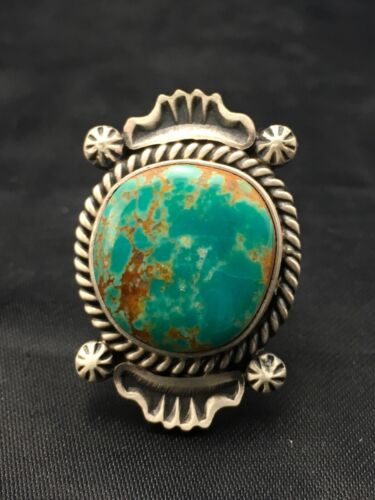 Native American Royston Turquoise Navajo Ring | Sterling Silver | Sz 7 | 4184