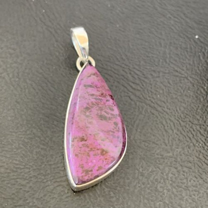 Navajo Purple Sugilite Pendant | Sterling Silver | 1.50" | Authentic Native American Handmade | 10935