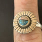 Navajo Blue Turquoise Pink Coral Inlay Ring | Sz 5.5 | Authentic Native American Handmade | 11171