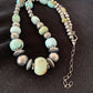 Sterling Silver Navajo Pearls Necklace | Dry Creek Turquoise Beads | Native American Handmade |21" | 1387