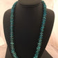 Santo Domingo Kingman Turquoise Necklace | Sterling Silver | 21" | Authentic Native American Handmade | 3996