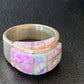 Navajo Pink Opal Inlay Band Ring | Sz 9 | Authentic Native American Handmade | 12407
