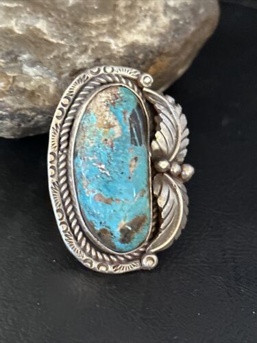 Sterling Silver Blue Kingman Turquoise Ring | Sz 10.5 | 00124