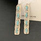 Navajo Turquoise Dangle Earrings | Sterling Silver | 2" Long | Authentic Native American Handmade | 12122