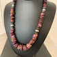 Purple Spiny Oyster Pendant with Sterling Silver Navajo Pearls Necklace | Graduated | Authentic Native American | 17" | 13812