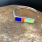 Native American Navajo Green Gaspiete Lapis Red Coral Inlay Ring | Sz 7 | 11139