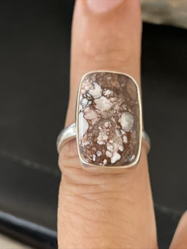 Native American Women's Navajo Wild Horse Turquoise Ring | Sterling Silver | Sz 7.5 | 10506