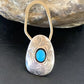 Navajo Turquoise Keyring | Sterling Silver | Authentic Native American Handmade | 2" | 11598