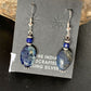 Navajo Lapis Lazuli Bead Dangle Earrings | Sterling Silver | 1" | Authentic Native American Handmade | 13329