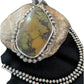 Navajo Green Kingman Turquoise Pendant Necklace | Sterling Silver | Authentic Native American Handmade | 1311