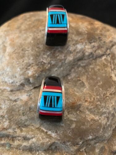Navajo Sterling Necklace | Spiny Turquoise Multi-Stone Earrings Set | Handmade Jewelry 1028