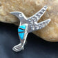 Navajo Hummingbird Inlay Pin | Turquoise | Sterling Silver | Authentic Native American Handmade | 2903