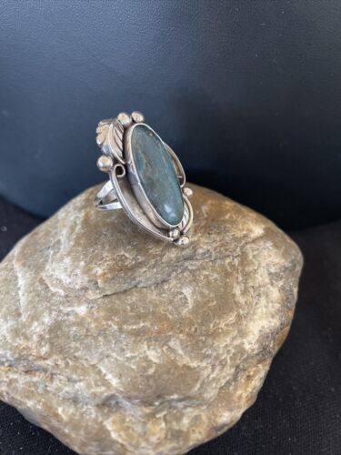 Navajo Blue Lapis Ring | Sterling Silver | Sz 10 | Authentic Native American Handmade | 01204